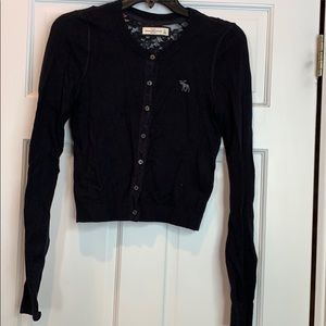 Abercrombie & Fitch navy lace trim cardigan small